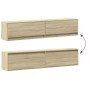 Mueble de TV de pared con LED roble Sonoma 180x31x38 cm de , Muebles TV - Ref: Foro24-3307949, Precio: 153,84 €, Descuento: %