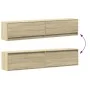 Mueble de TV de pared con LED roble Sonoma 180x31x38 cm de , Muebles TV - Ref: Foro24-3307949, Precio: 146,47 €, Descuento: %