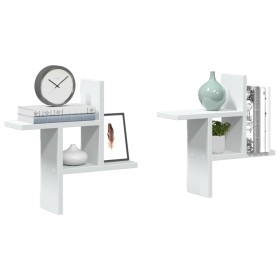 Estantes de pared 2 uds madera contrachapada blanco 38x12x38 cm by , Shelves and shelves - Ref: Foro24-853245, Price: 22,31 €...