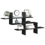 Estantería de pared madera de ingeniería negra 124,5x18x60,5 cm by , Shelves and shelves - Ref: Foro24-853264, Price: 45,86 €...