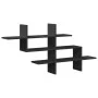 Estantería de pared madera de ingeniería negra 124,5x18x60,5 cm by , Shelves and shelves - Ref: Foro24-853264, Price: 45,86 €...