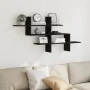 Estantería de pared madera de ingeniería negra 124,5x18x60,5 cm by , Shelves and shelves - Ref: Foro24-853264, Price: 45,86 €...