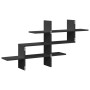 Estantería de pared madera de ingeniería negra 124,5x18x60,5 cm de , Estantes y estanterías - Ref: Foro24-853264, Precio: 42,...