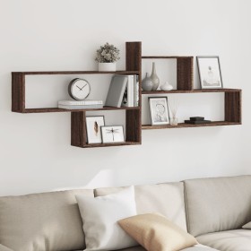 Estante de pared madera ingeniería marrón roble 167,5x18x68 cm by , Shelves and shelves - Ref: Foro24-853323, Price: 45,83 €,...