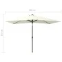 Sombrilla con LED y poste de acero arena 2x3 m de vidaXL, Sombrillas - Ref: Foro24-313787, Precio: 66,13 €, Descuento: %