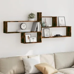 Estante de pared madera ingeniería roble ahumado 167,5x18x68 cm by , Shelves and shelves - Ref: Foro24-853321, Price: 44,15 €...