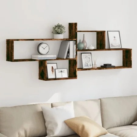Wandregal aus geräucherter Eichen-Ingenieurholz 167,5x18x68 cm von , Regale und Regale - Ref: Foro24-853321, Preis: 44,14 €, ...