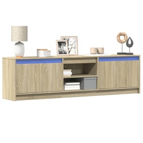 Mueble de TV LED madera de ingeniería roble Sonoma 180x34x50 cm by , TV Furniture - Ref: Foro24-3307914, Price: 143,95 €, Dis...