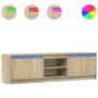 Mueble de TV LED madera de ingeniería roble Sonoma 180x34x50 cm by , TV Furniture - Ref: Foro24-3307914, Price: 144,47 €, Dis...