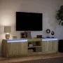 Mueble de TV LED madera de ingeniería roble Sonoma 180x34x50 cm by , TV Furniture - Ref: Foro24-3307914, Price: 141,46 €, Dis...