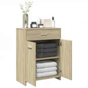 Badezimmerschrank aus Eichenholz-Sonoma-Sperrholz 60x33x80 cm. von , Badezimmermöbel - Ref: Foro24-849645, Preis: 65,46 €, Ra...