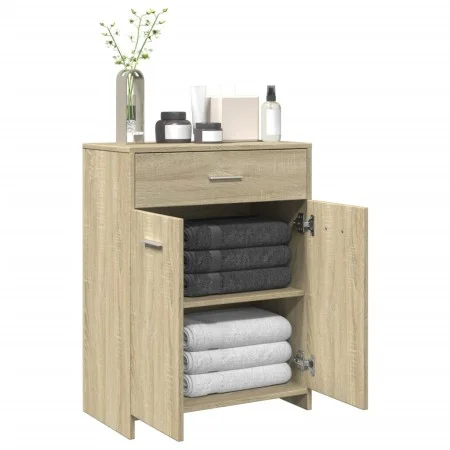 Badezimmerschrank aus Eichenholz-Sonoma-Sperrholz 60x33x80 cm. von , Badezimmermöbel - Ref: Foro24-849645, Preis: 65,46 €, Ra...