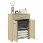 Badezimmerschrank aus Eichenholz-Sonoma-Sperrholz 60x33x80 cm. von , Badezimmermöbel - Ref: Foro24-849645, Preis: 65,46 €, Ra...
