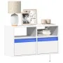 TV-Wandmöbel mit LED-Lichtern, weiß, 80x31x45 cm. von , TV-Möbel - Ref: Foro24-852327, Preis: 50,22 €, Rabatt: %