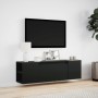 Mueble de TV de pared con luces LED negro 135x31x39,5 cm de , Muebles TV - Ref: Foro24-852384, Precio: 94,15 €, Descuento: %
