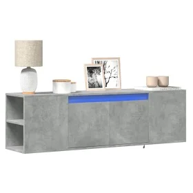 Mueble de TV de pared luces LED gris hormigón 135x31x39,5 cm by , TV Furniture - Ref: Foro24-852386, Price: 83,28 €, Discount: %