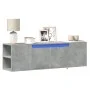 TV-Wandmöbel mit LED-Lichtern in Betongrau, 135x31x39,5 cm. von , TV-Möbel - Ref: Foro24-852386, Preis: 83,28 €, Rabatt: %