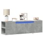 TV-Wandmöbel mit LED-Lichtern in Betongrau, 135x31x39,5 cm. von , TV-Möbel - Ref: Foro24-852386, Preis: 84,45 €, Rabatt: %