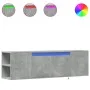 TV-Wandmöbel mit LED-Lichtern in Betongrau, 135x31x39,5 cm. von , TV-Möbel - Ref: Foro24-852386, Preis: 83,28 €, Rabatt: %