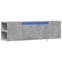 TV-Wandmöbel mit LED-Lichtern in Betongrau, 135x31x39,5 cm. von , TV-Möbel - Ref: Foro24-852386, Preis: 84,45 €, Rabatt: %