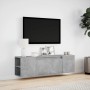 TV-Wandmöbel mit LED-Lichtern in Betongrau, 135x31x39,5 cm. von , TV-Möbel - Ref: Foro24-852386, Preis: 84,45 €, Rabatt: %