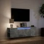 TV-Wandmöbel mit LED-Lichtern in Betongrau, 135x31x39,5 cm. von , TV-Möbel - Ref: Foro24-852386, Preis: 83,28 €, Rabatt: %