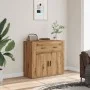 Aparador madera de ingeniería roble artesanal 80x33x70 cm by , Sideboards - Ref: Foro24-857076, Price: 96,64 €, Discount: %