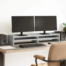 Soporte de monitor madera ingeniería gris hormigón 100x24x16 cm von , Computersockel und -erhöhungen - Ref: Foro24-854727, Pr...