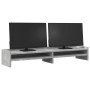 Soporte de monitor madera ingeniería gris hormigón 100x24x16 cm by , Computer bases and risers - Ref: Foro24-854727, Price: 3...