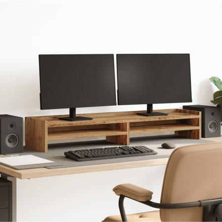 Soporte de monitor madera ingeniería envejecido 100x24x16 cm von , Computersockel und -erhöhungen - Ref: Foro24-854731, Preis...