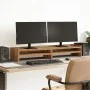 Soporte de monitor madera ingeniería envejecido 100x24x16 cm by , Computer bases and risers - Ref: Foro24-854731, Price: 33,8...