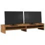 Soporte de monitor madera ingeniería envejecido 100x24x16 cm by , Computer bases and risers - Ref: Foro24-854731, Price: 33,8...