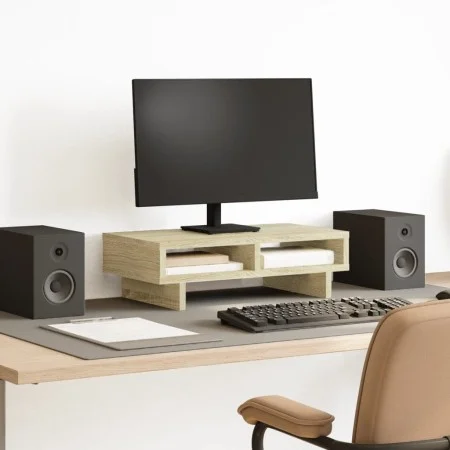 Soporte de pantalla madera ingeniería roble Sonoma 50x27x15cm by , Computer bases and risers - Ref: Foro24-854744, Price: 21,...