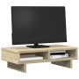 Soporte de pantalla madera ingeniería roble Sonoma 50x27x15cm by , Computer bases and risers - Ref: Foro24-854744, Price: 20,...