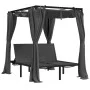 Double sun lounger with side curtains and anthracite gray awning by vidaXL, Loungers - Ref: Foro24-313930, Price: 364,77 €, D...