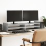 Soporte de pantalla madera ingeniería gris hormigón 100x27x20cm by , Computer bases and risers - Ref: Foro24-854790, Price: 2...