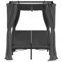 Double sun lounger with side curtains and anthracite gray awning by vidaXL, Loungers - Ref: Foro24-313930, Price: 364,77 €, D...