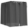 Double sun lounger with side curtains and anthracite gray awning by vidaXL, Loungers - Ref: Foro24-313930, Price: 368,99 €, D...