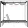 Double sun lounger with side curtains and anthracite gray awning by vidaXL, Loungers - Ref: Foro24-313930, Price: 368,99 €, D...