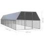 Hühnerstall aus verzinktem Stahl 3x12x2 m von , Käfige und Lebensräume für Kleintiere - Ref: Foro24-3278812, Preis: 567,89 €,...