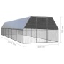 Jaula gallinero de acero galvanizado 3x12x2 m by , Cages and habitats for small animals - Ref: Foro24-3278812, Price: 601,37 ...