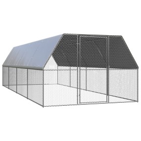 Hühnerstall aus verzinktem Stahl 3x8x2 m von , Käfige und Lebensräume für Kleintiere - Ref: Foro24-3278810, Preis: 431,04 €, ...