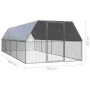 Hühnerstall aus verzinktem Stahl 3x8x2 m von , Käfige und Lebensräume für Kleintiere - Ref: Foro24-3278810, Preis: 430,53 €, ...