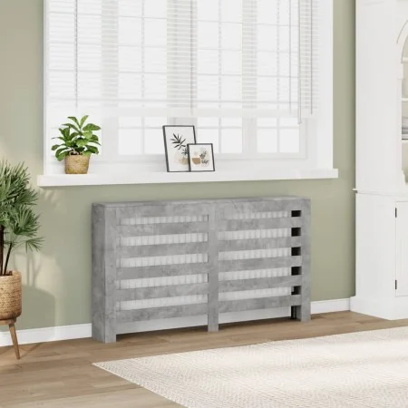 Cubierta de radiador madera color gris hormigón 149x20x82 cm by , Accessories for heating radiators - Ref: Foro24-852702, Pri...