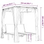 Double sun lounger with side curtains and anthracite gray awning by vidaXL, Loungers - Ref: Foro24-313930, Price: 368,99 €, D...