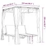 Double sun lounger with side curtains and anthracite gray awning by vidaXL, Loungers - Ref: Foro24-313930, Price: 364,77 €, D...