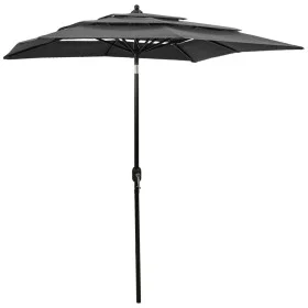 3-tier parasol with anthracite aluminum pole 2x2 m by vidaXL, Umbrellas - Ref: Foro24-313846, Price: 63,14 €, Discount: %