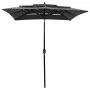3-tier parasol with anthracite aluminum pole 2x2 m by vidaXL, Umbrellas - Ref: Foro24-313846, Price: 64,92 €, Discount: %