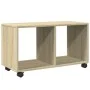 Rollschrank aus Sonoma-Eichen-Ingenieurholz mit Rädern, 72x33x42,5 cm. von , Seitentische - Ref: Foro24-853139, Preis: 37,87 ...