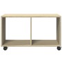 Armario con ruedas madera ingeniería roble Sonoma 72x33x42,5 cm by , Side tables - Ref: Foro24-853139, Price: 37,87 €, Discou...